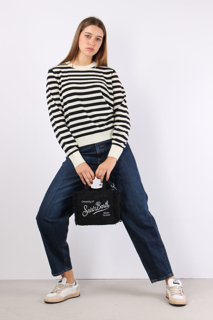 Maglia Girocollo Riga Bianco/nero-4