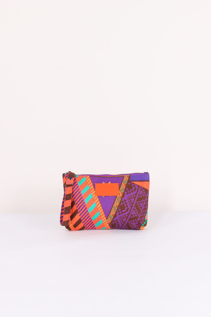 Pochette Mini Fantasia Viola/arancio