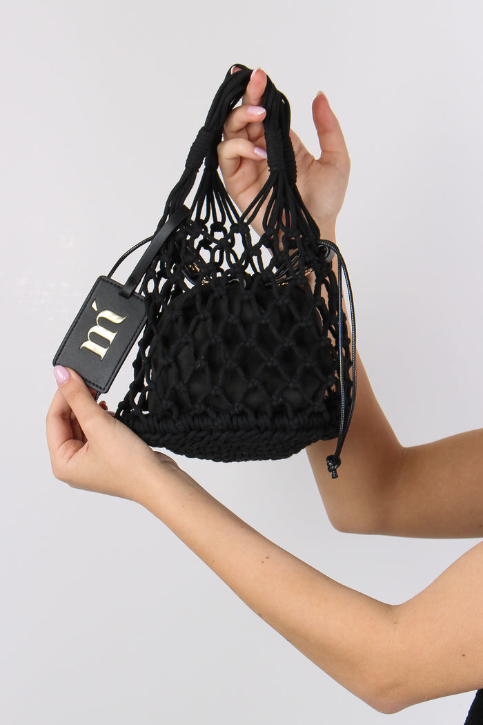 Lipari Sacca Mini Rete Nero-3