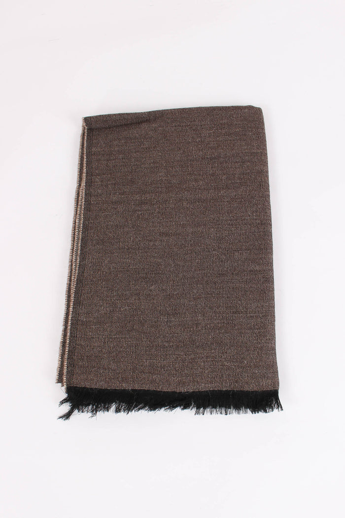 Sciarpa Double Castagno/beige