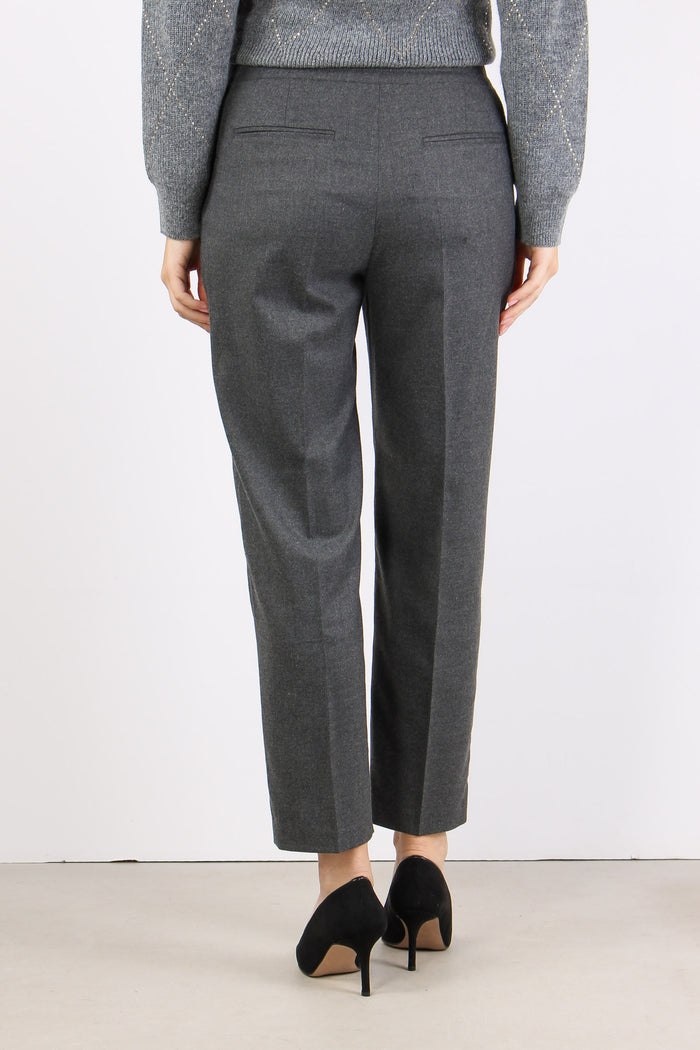 Pantalone Lana  Flanella Grigio-5