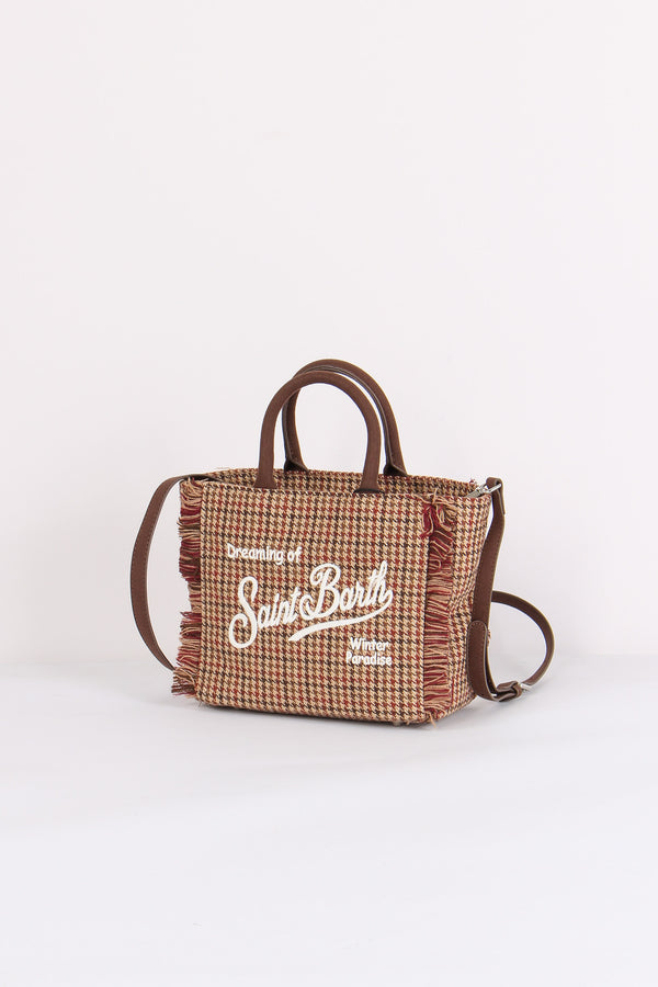 Shopping Lana Pied De Poule Rosso/beige-2