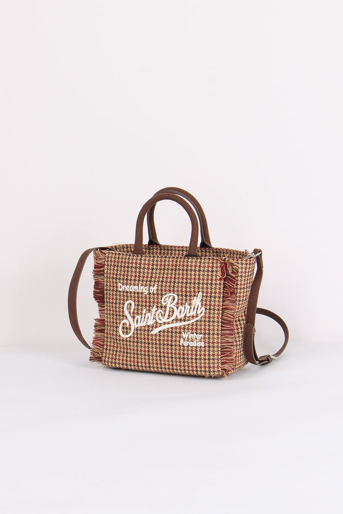 Shopping Lana Pied De Poule Rosso/beige-2