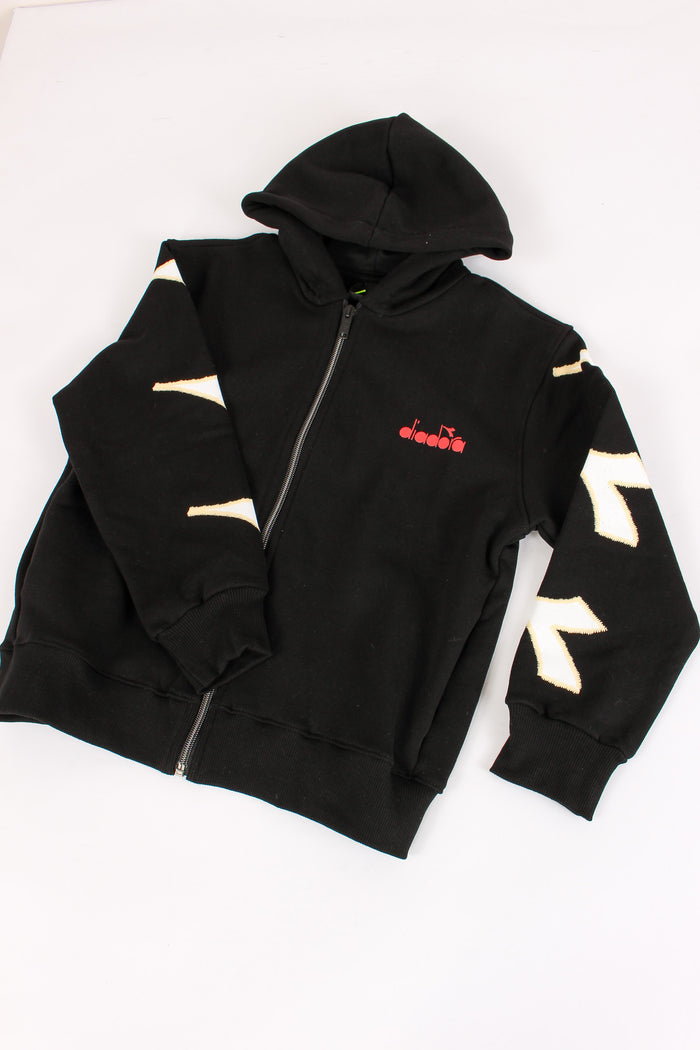 Felpa Cappuccio Zip Nero-4