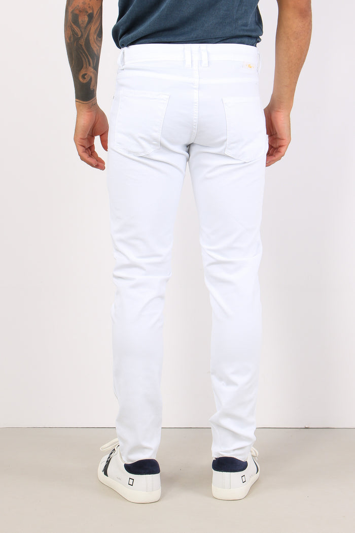Pantalone Gabardina Modal Bianco-3