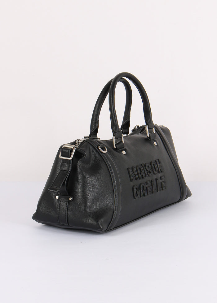 Maxi Duffle Maxi Logo Rilievo Nero-7