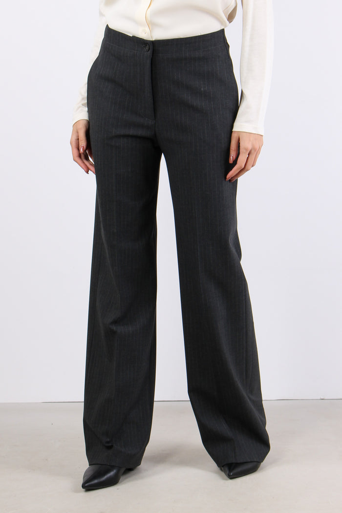 Pantalone Chino Gessato Grigio Scuro-3