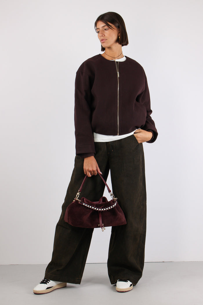 Bomber Panno Lana Chocolate Bean-5