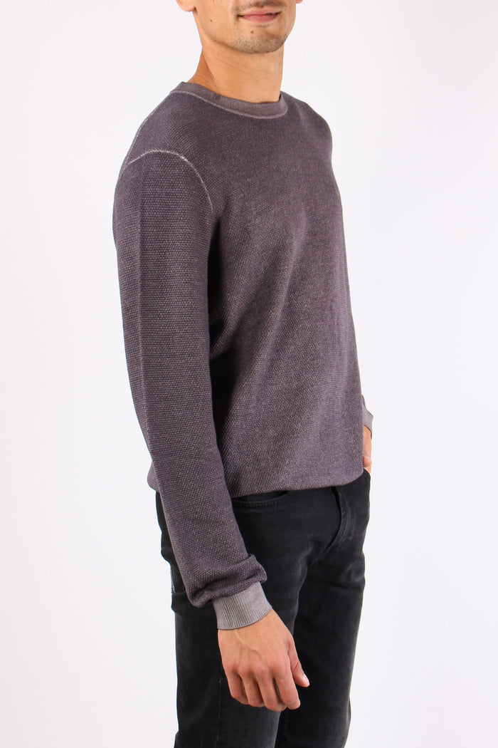 Maglia Lana Punto Riso Grigio-6