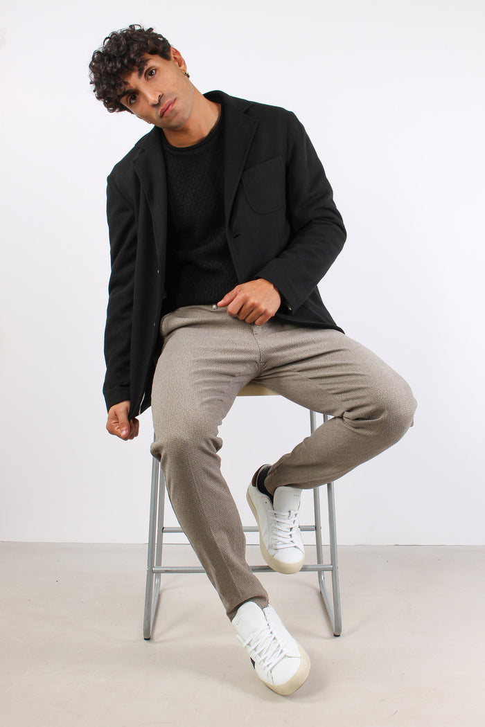 Giacca Basica Tasche Nero-4