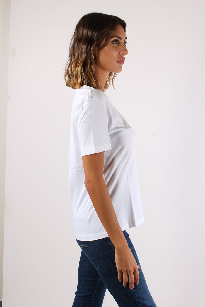 T-shirt Stampa Bianco Cat-7