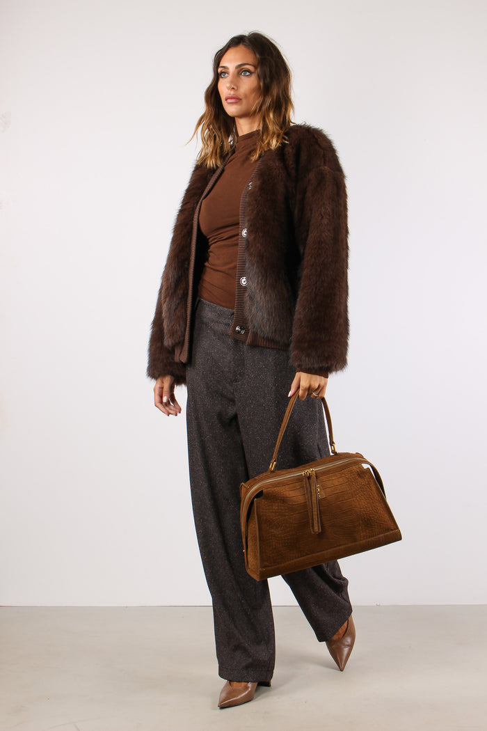 Bomber Pelliccia Moro-3