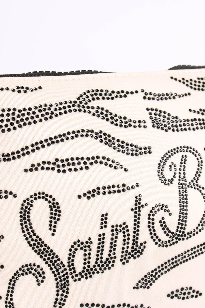 Aline Pochette Strass Bianco/nero-5
