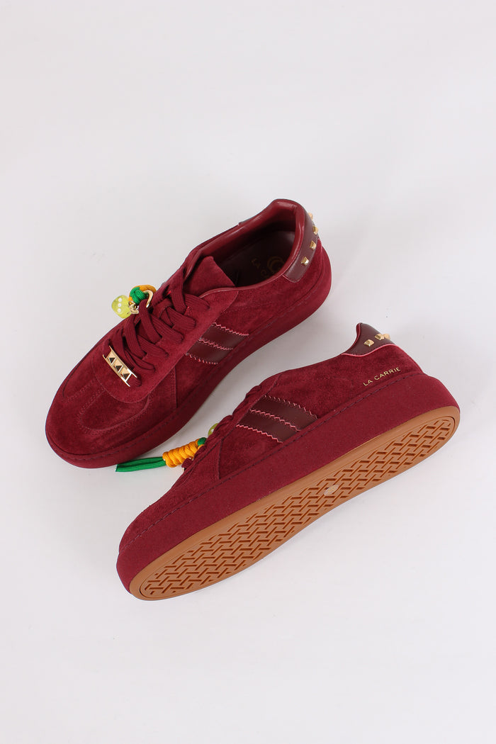 Sneakers Camoscio Borchie Prugna-7