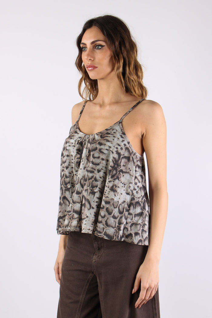 Udine Top Spalline Snake Beige/nero-3