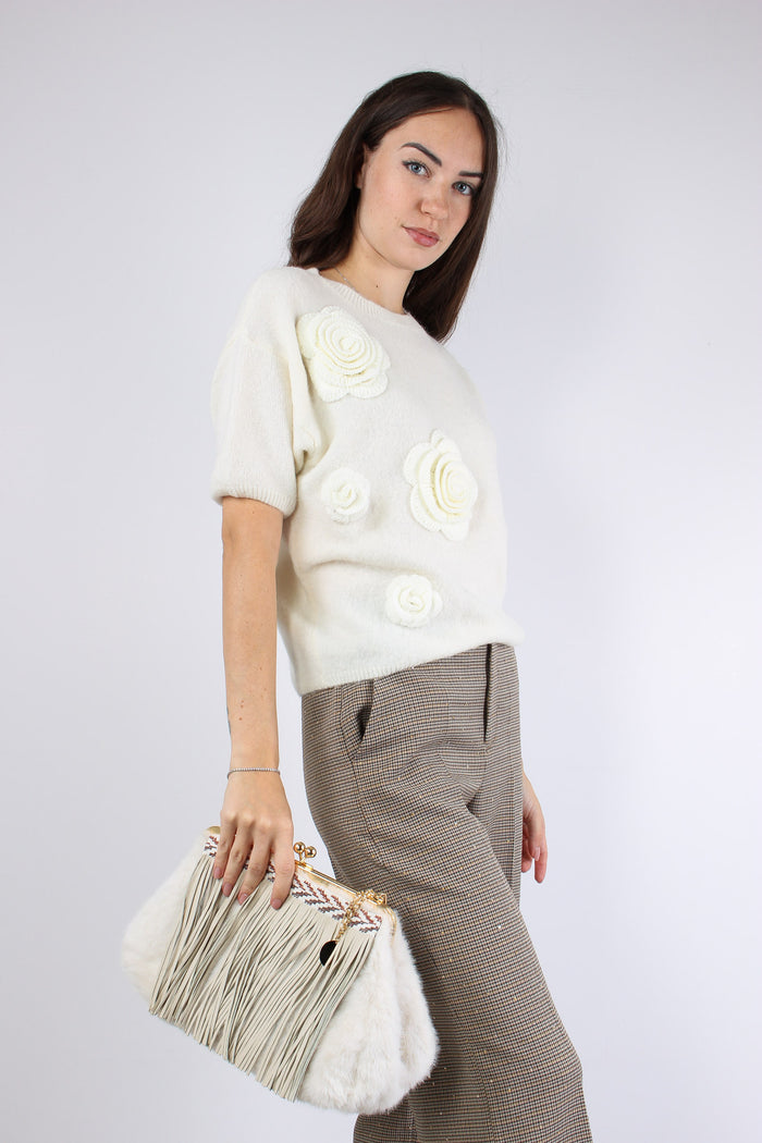 Pochette Ecopelliccia Frange Glam/rust-6