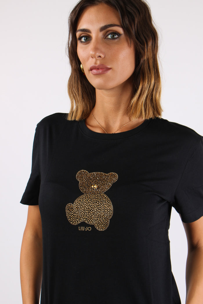 T-shirt Stampa Nero Bear-7
