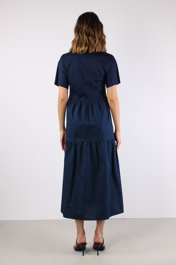 Capsula Abito Maglia Cotone Blu-5