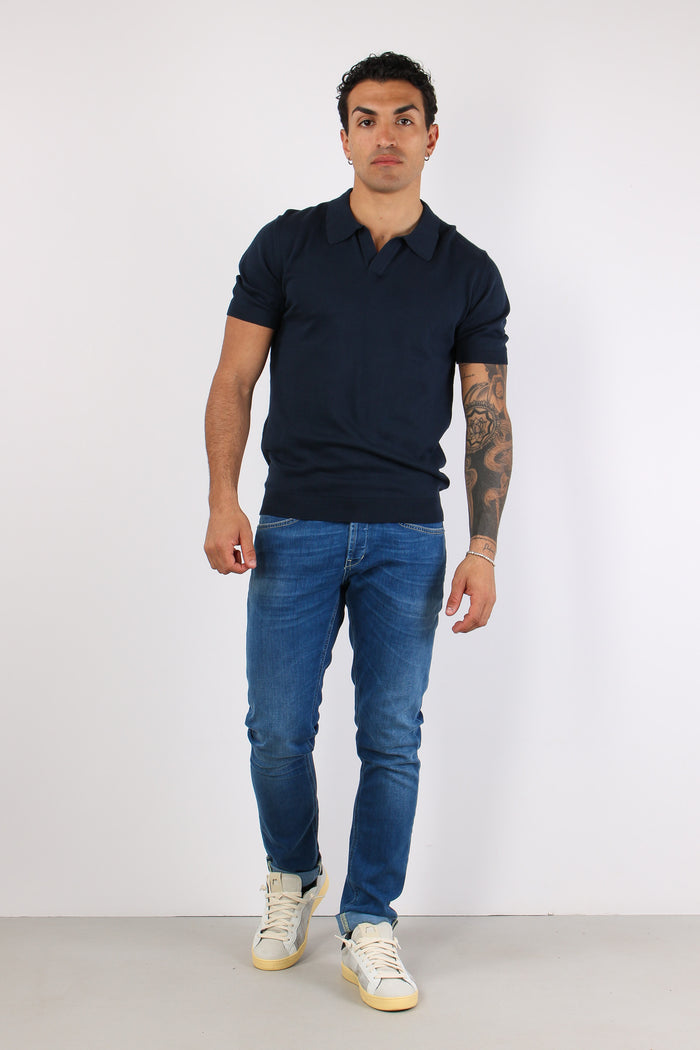 Polo Manica Corta Basica Night Blue-5