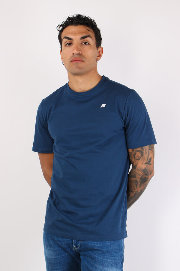 T-shirt Basica Logo Contrasto Blue Insignie-2