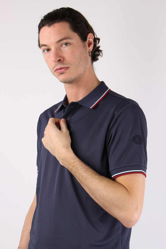 Hari Polo Collo Righe Navy Blue-10