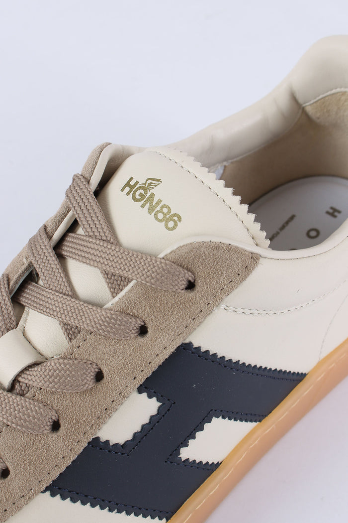 Sneakers Cool Allacciato H Beige/bianco-6