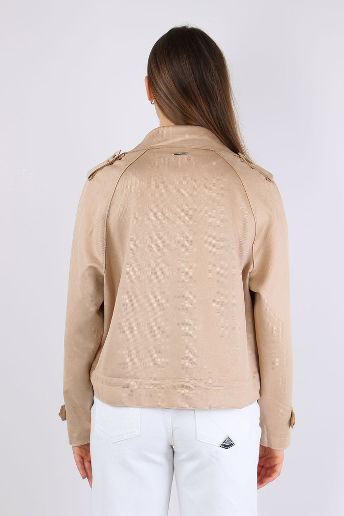 Peacot Corto Tessuto Diagonale Oat-6