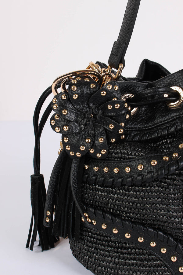 Secchiello Rafia Black-2