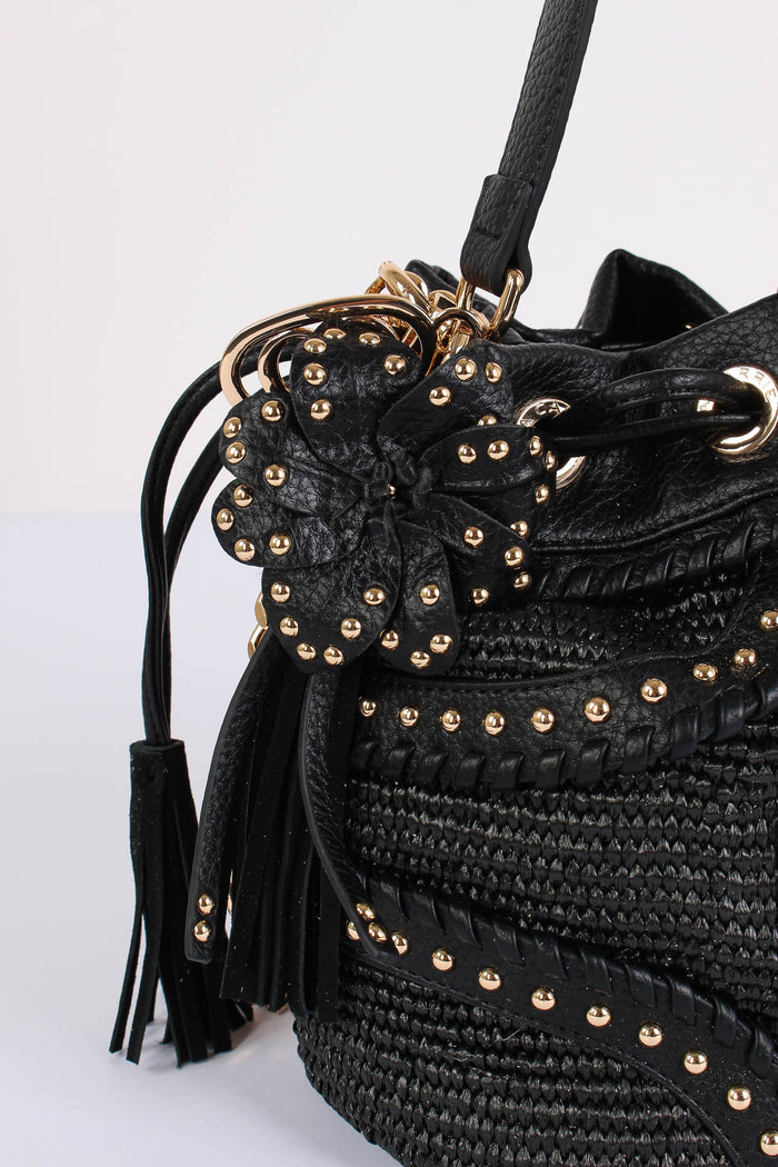 Secchiello Rafia Black-2