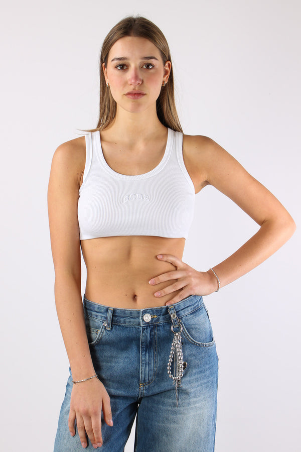 Top Crop Logo Optic White-2