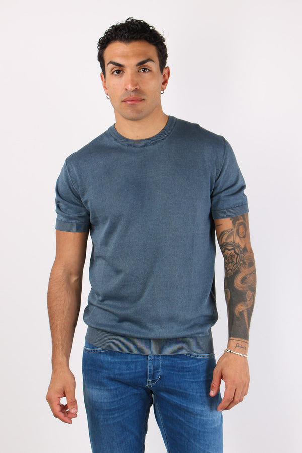 T-shirt Girocollo Basica Night Blue