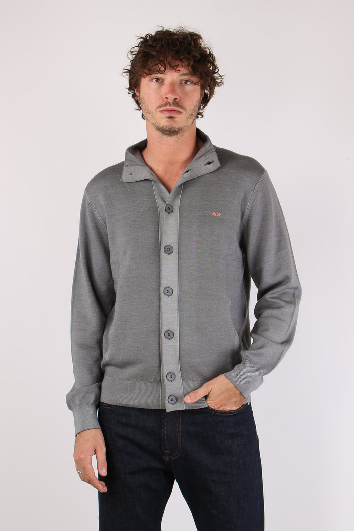 Cardigan Lana Bottoni Tinto Ca Stone