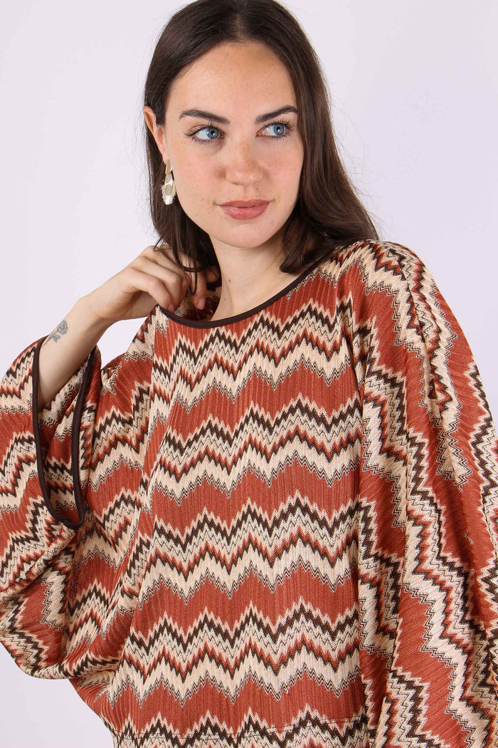Maglia Over Stampa Missoni Ruggine-10