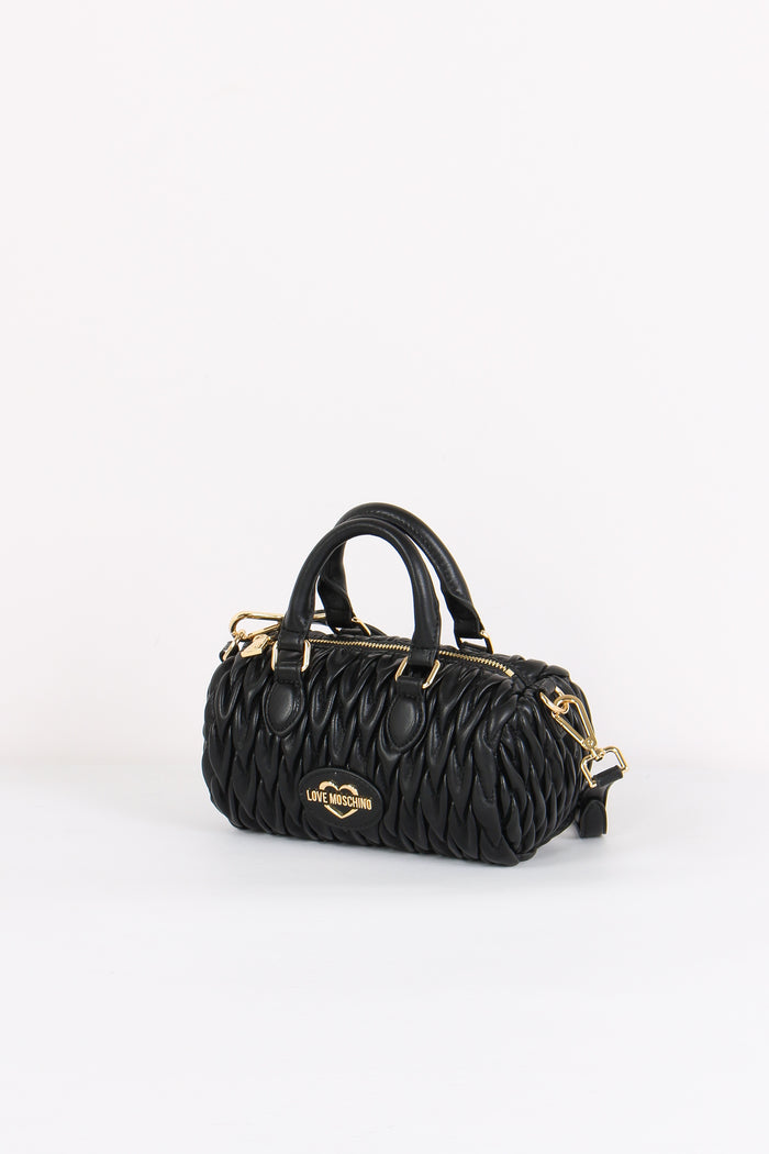 Bauletto Piccolo Goffrato Cuor Nero-2