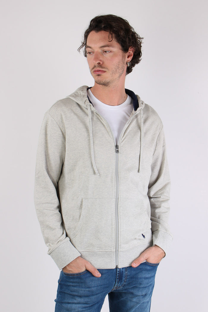 Felpa Zip Cappuccio Taylor Heather-3