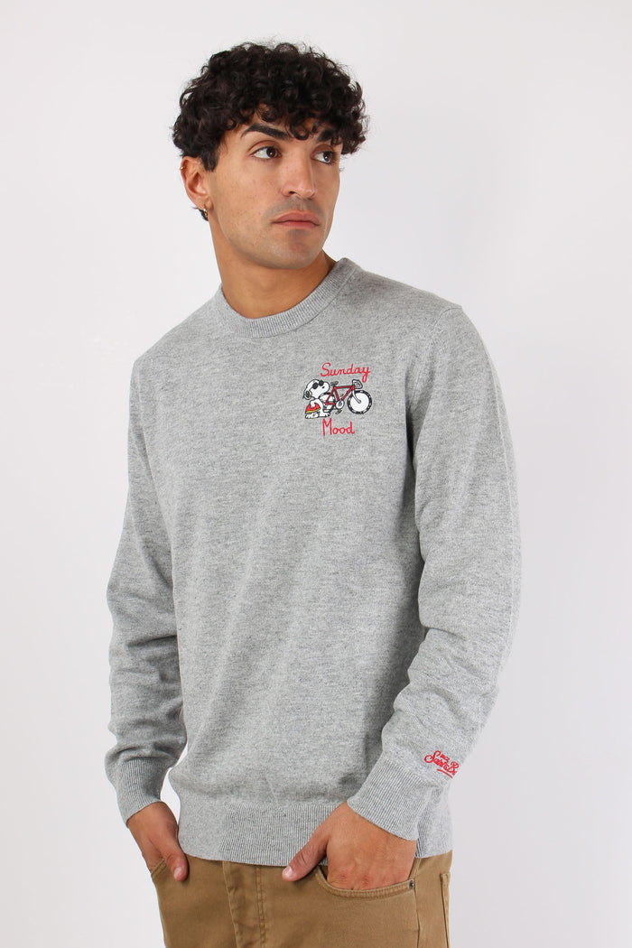 Girocollo Snoopy Bike Grigio-3