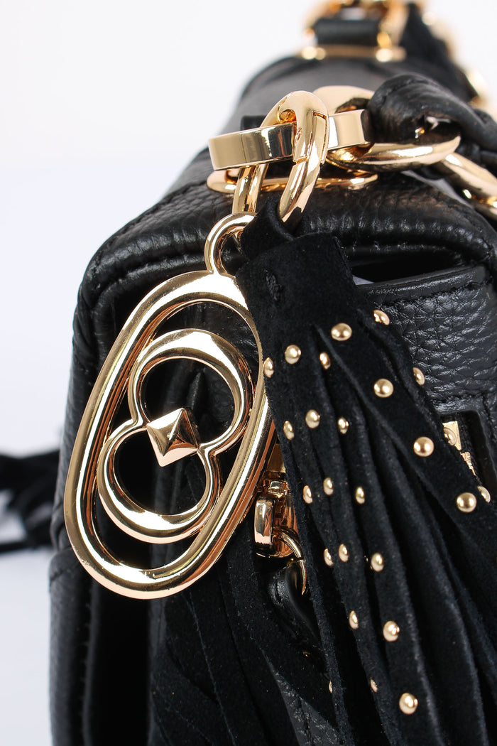 Tracolla Mini Frange Black-7