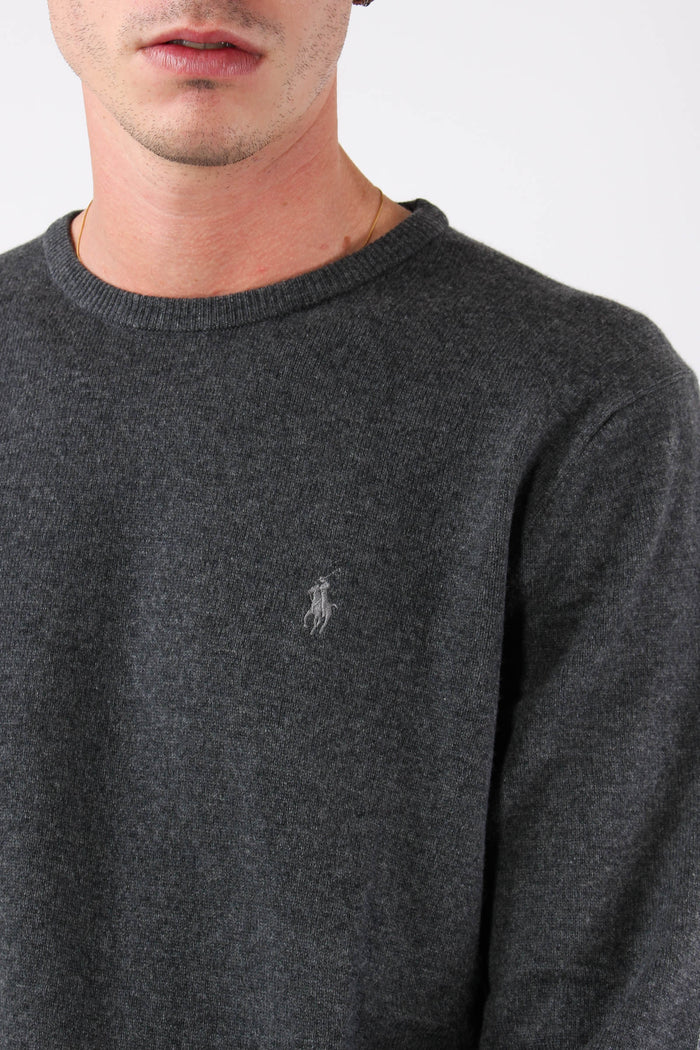 Maglia Girocollo Lambswool Dark Charcoal-8