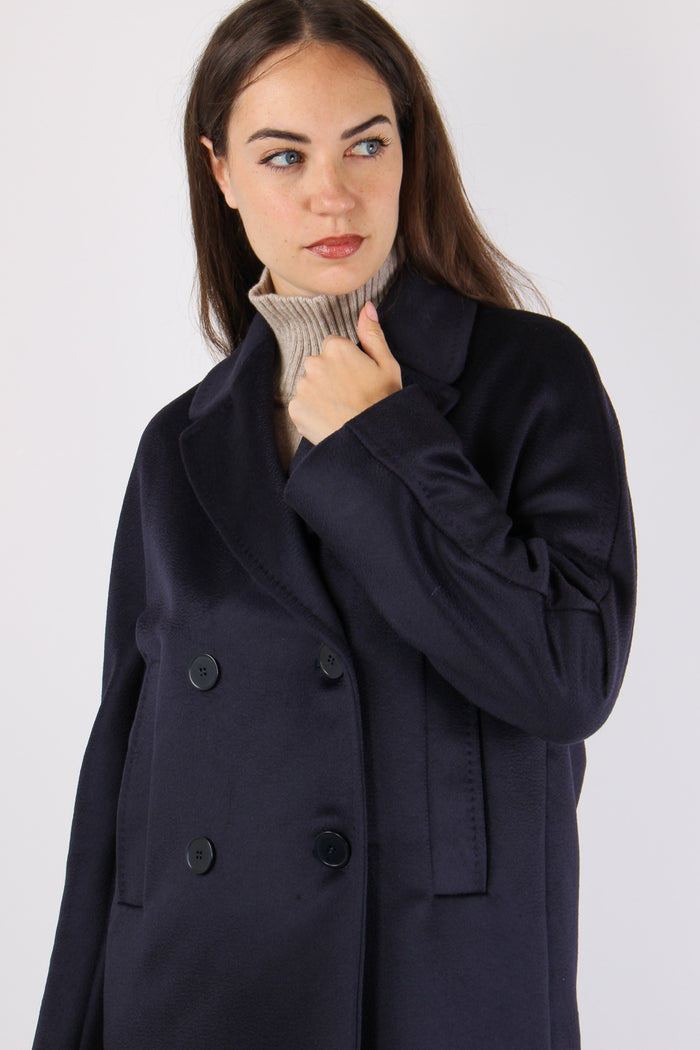 Sheree Cappotto Doppiopetto Blu-8