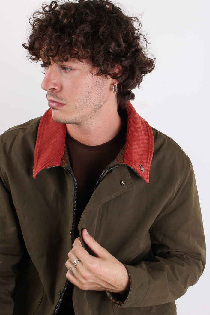 Giubbotto Collo Velluto Militare-8