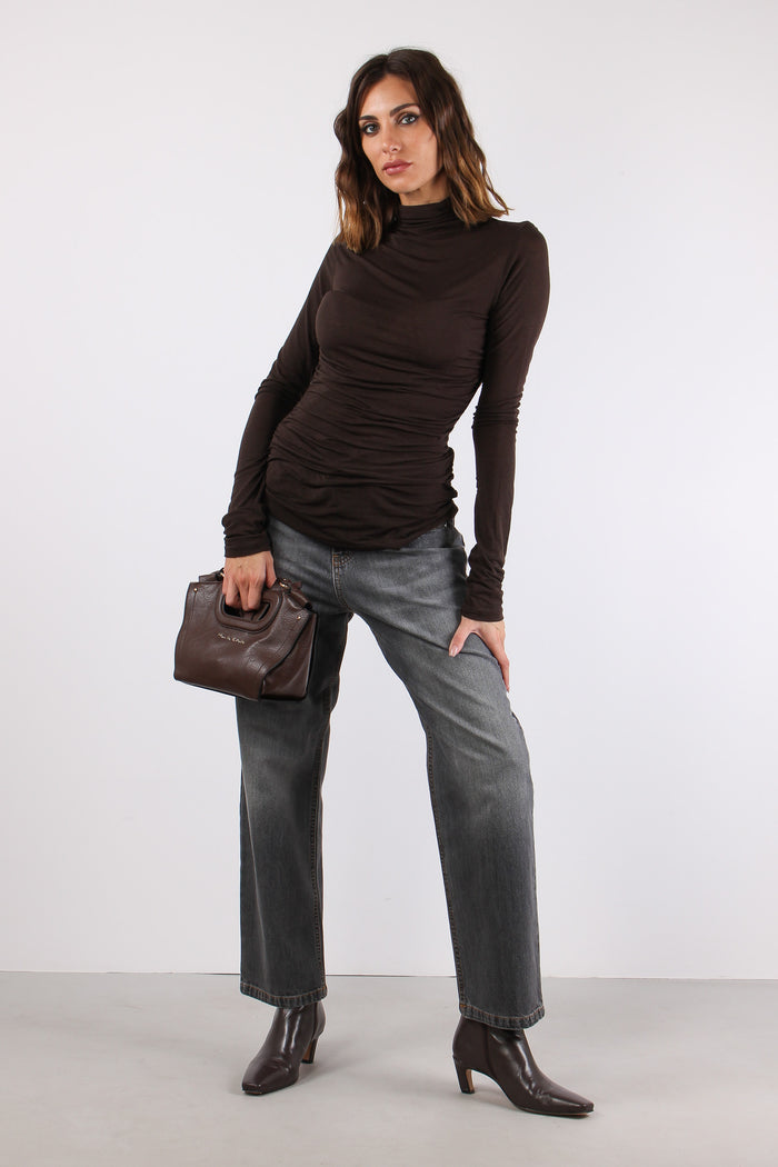 T-shirt Collo Alto Leggera Potting Soil