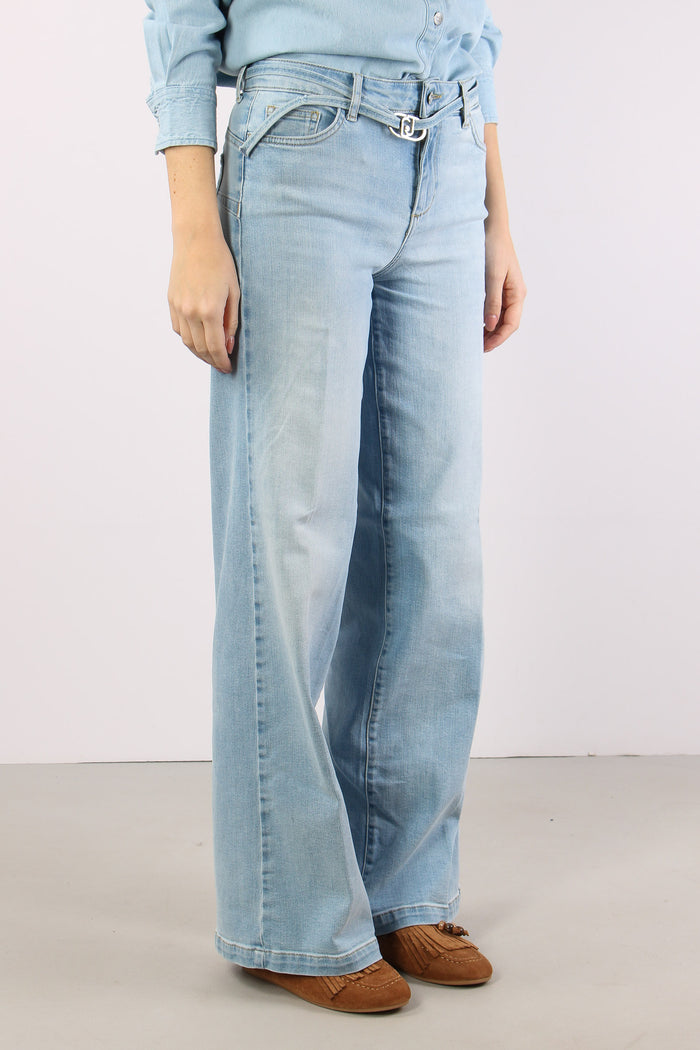 Jeans Good Flare Denim Chiaro-7