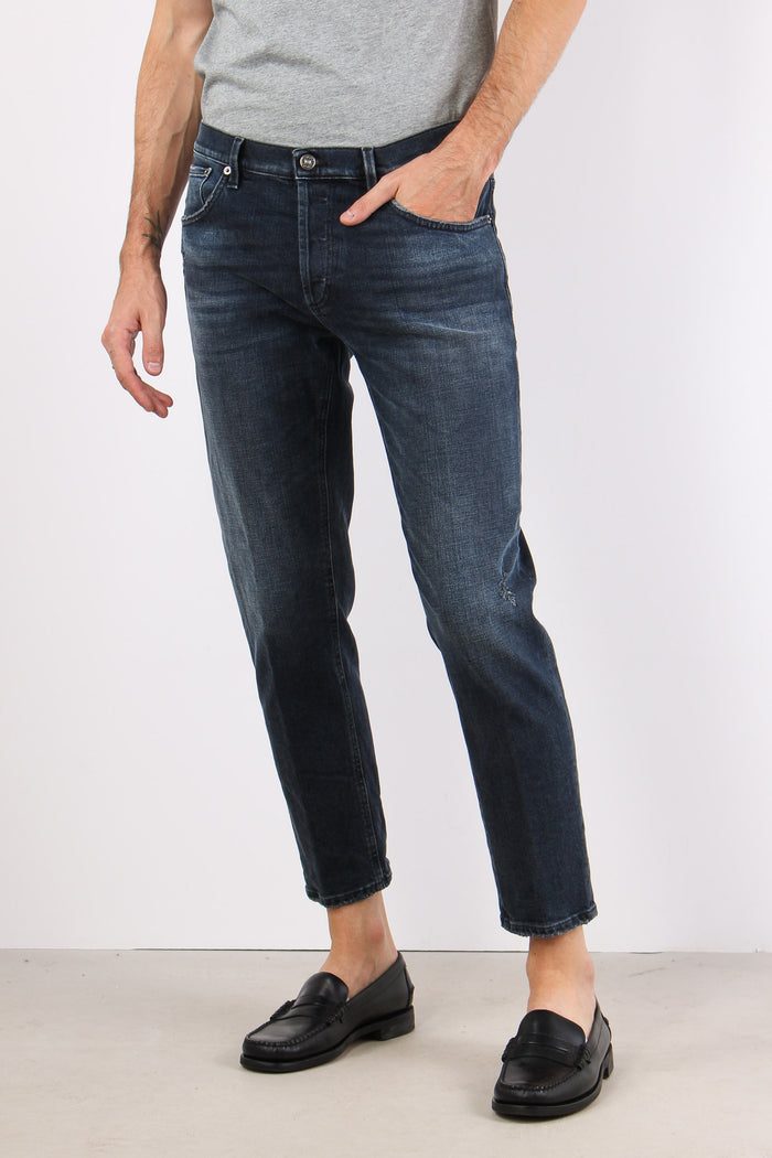 Brighton Denim Micro Rotture Blu Notte-3