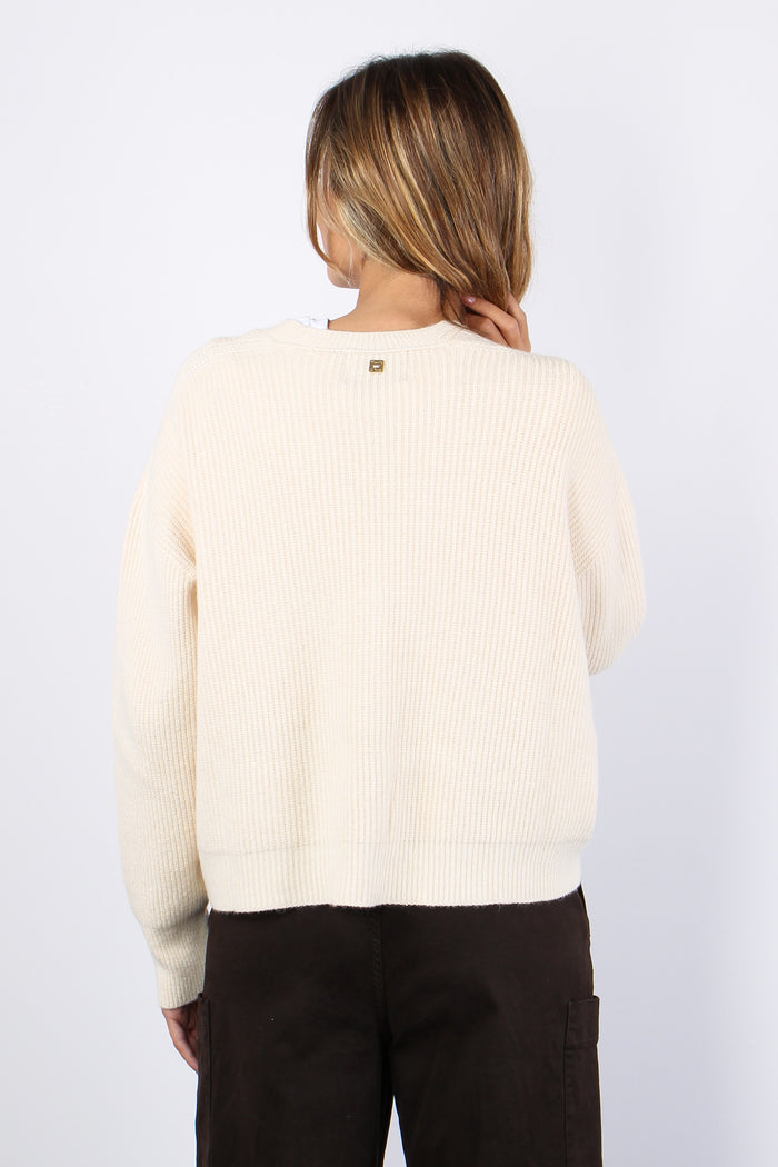 Cardigan Costa Over Off White-3