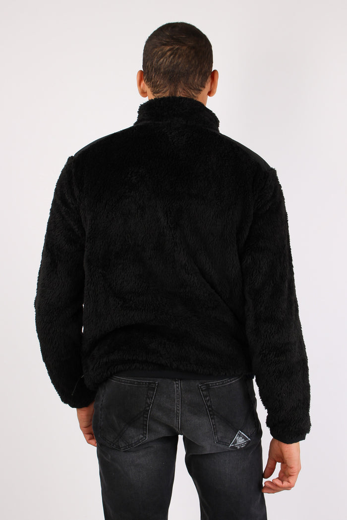 Giubbotto Pile Zip Polo Black-4