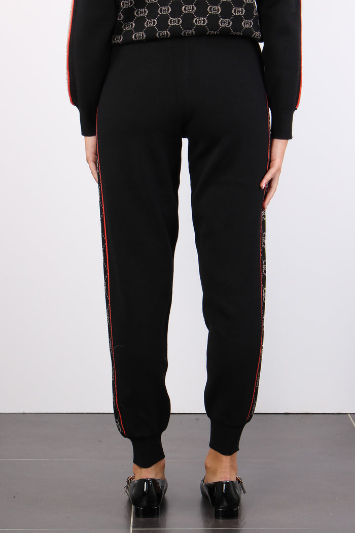 Pantalone Banda Multi Logo Nero/rosegold-3