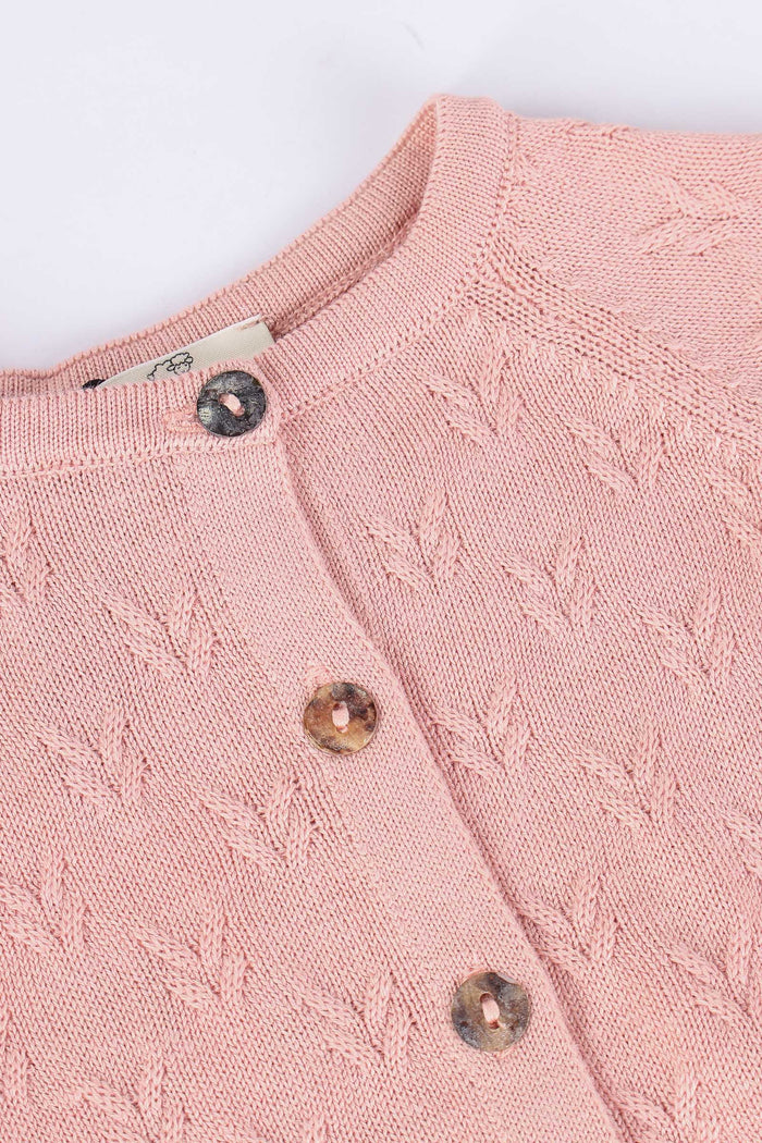 Cardigan Motivo Spiga Cipria-5