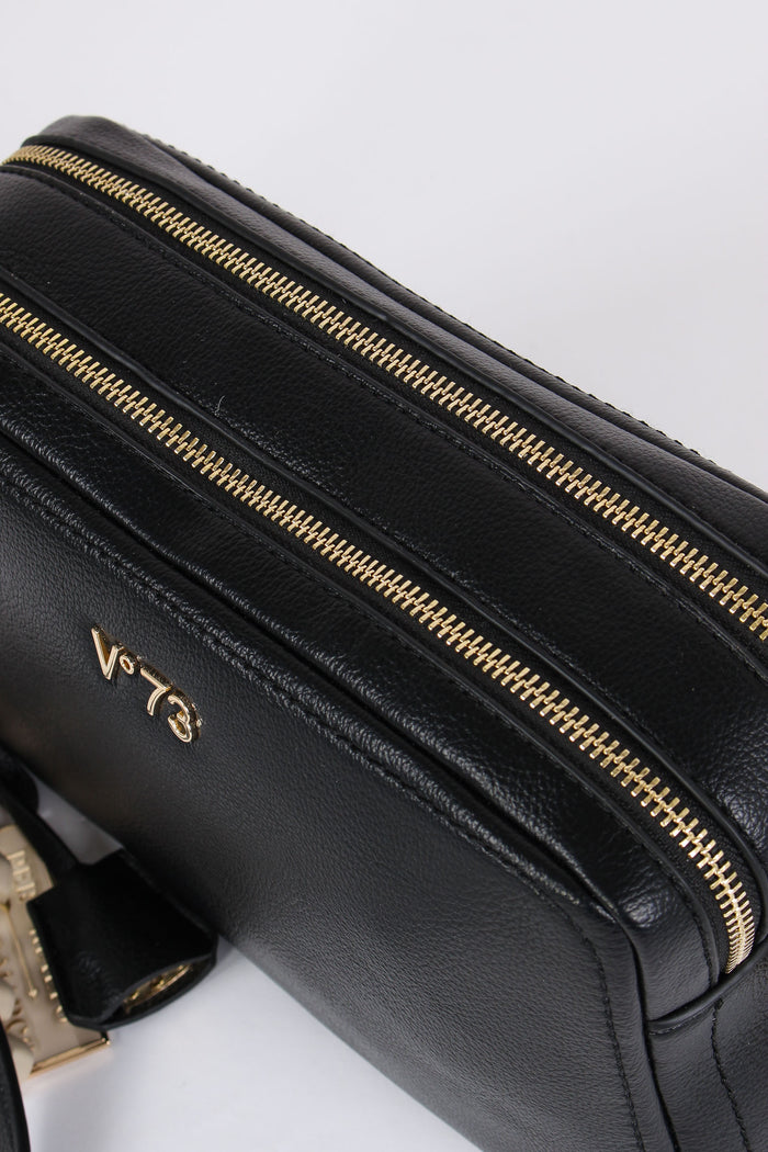 Penelope Tracolla Doppia Zip Nero-4