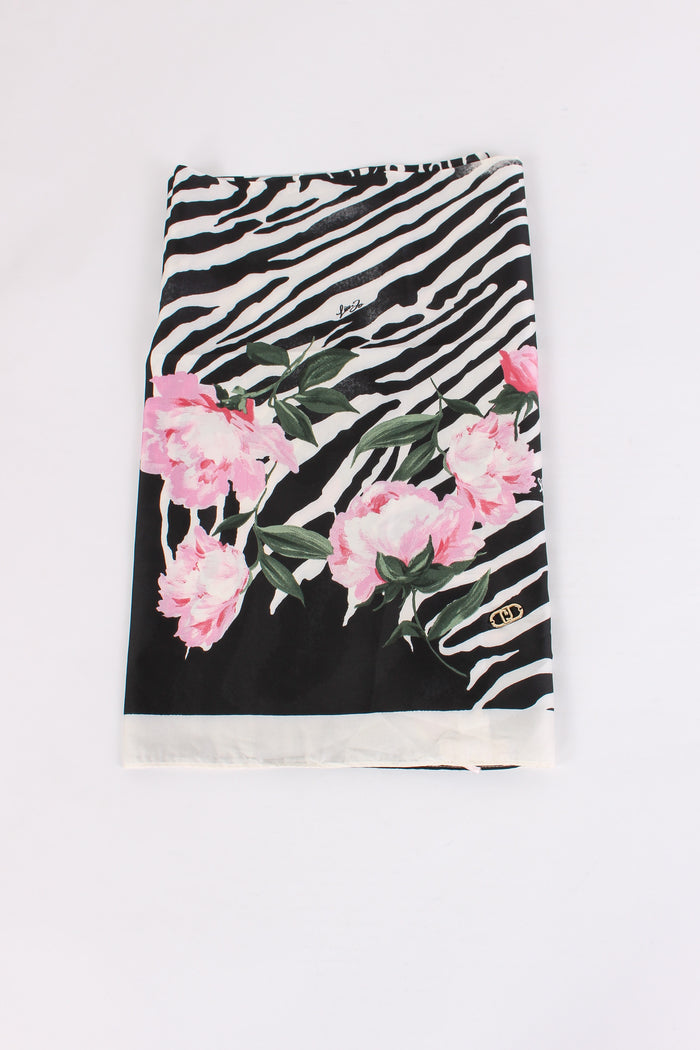 Foulard Mix Print Nero/zebra
