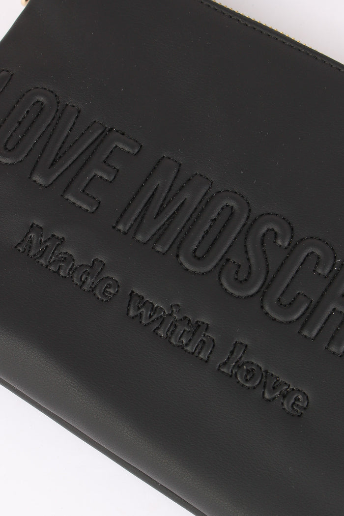 Pochette Effetto Denim Nero-6